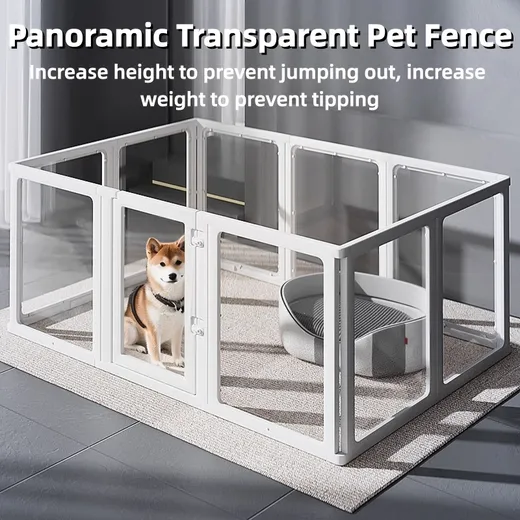 Modular Transparent Pet Playpen