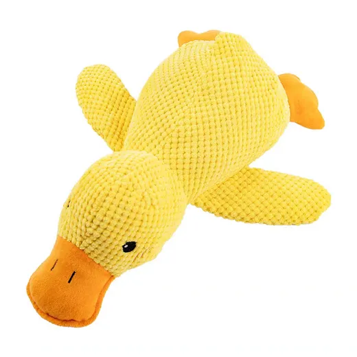 Squeaky Plush Yellow Duck Dog Toy
