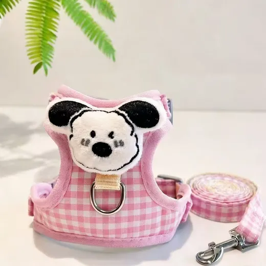 Cute Plaid Cat Harness and Leash Set